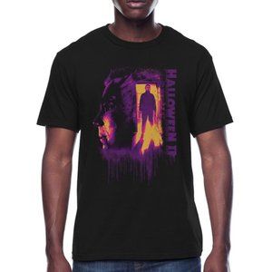 Halloween II Mens Halloween Horror Movie Michael Myers Black Shirt New